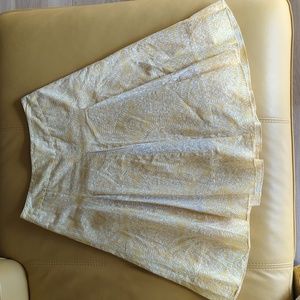 Loft Yellow pleated skirt, 2P